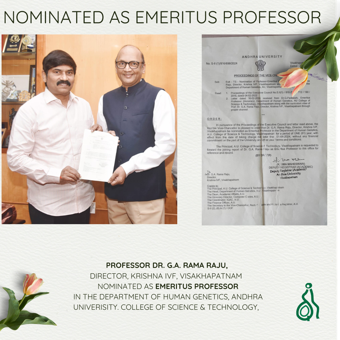 Mayuri Rama Raju RamaRaju Nominated Emeritus Professor - Krishna IVF Clinic